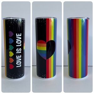Rainbow Pride LGBTQ Love is Love 20oz Skinny Tumbler